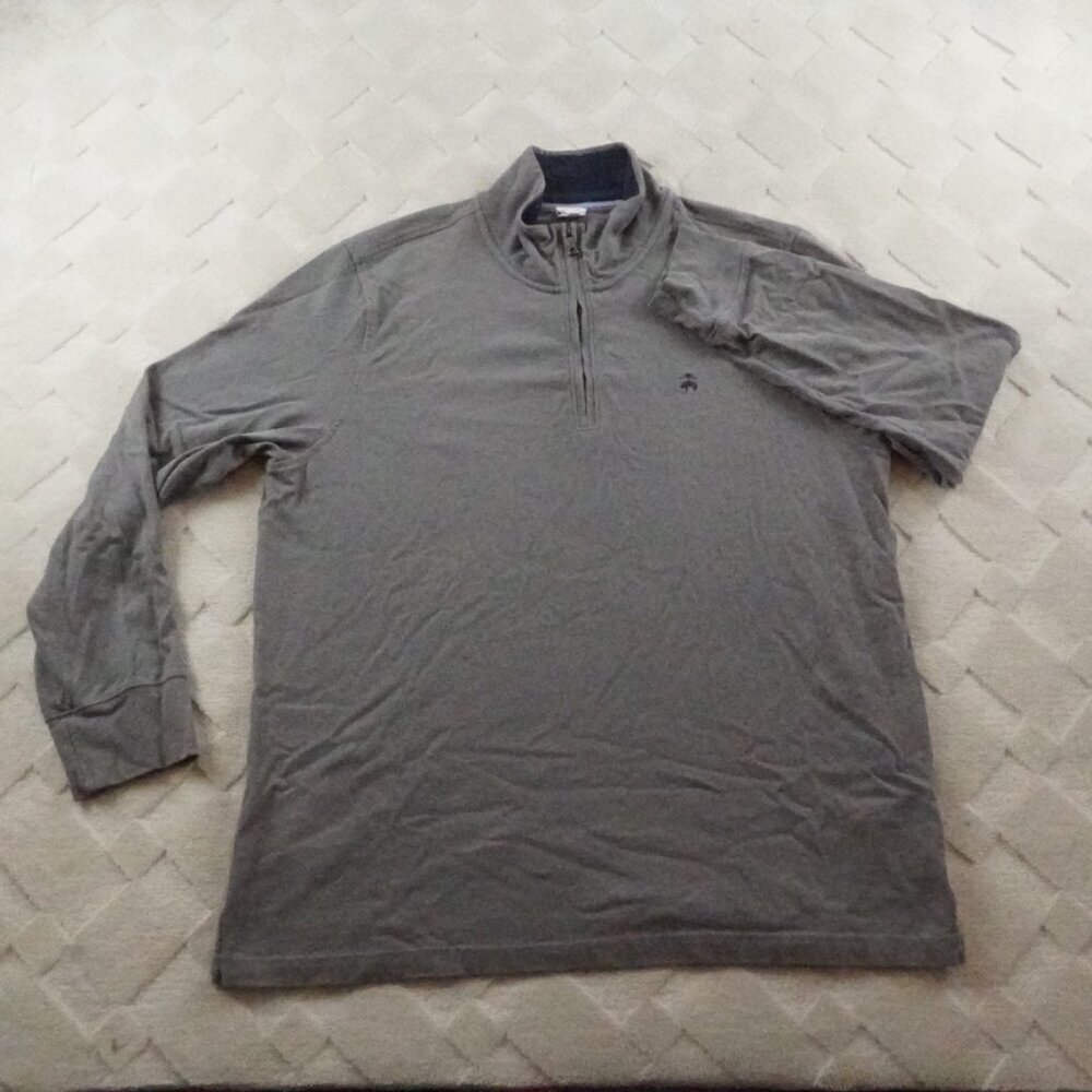 Brooks Brothers Quarter Zip Sweatshirt Mens 2XL Pull Over